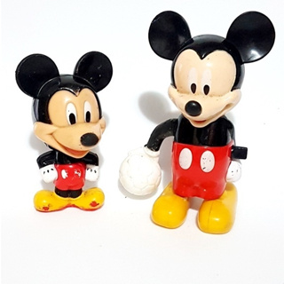 2 BONECOS PATOTINHA DO MICKEY FUNCIONANDO + MICKEY MEXE A CABEÇA 8-9CM BRINQUEDOS ANTIGOS USADOS LRJ