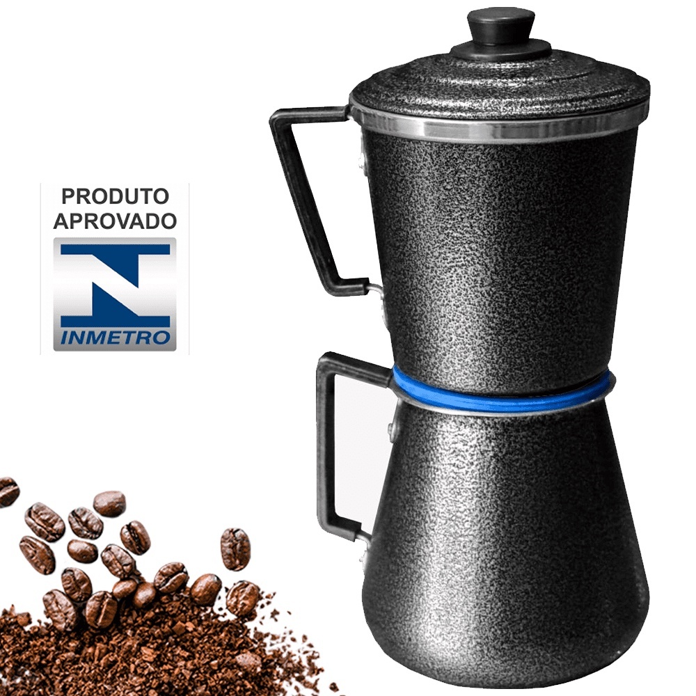 Cafeteira de Fogão Económica Alumínio Craquelada (Certificada INMETRO ...