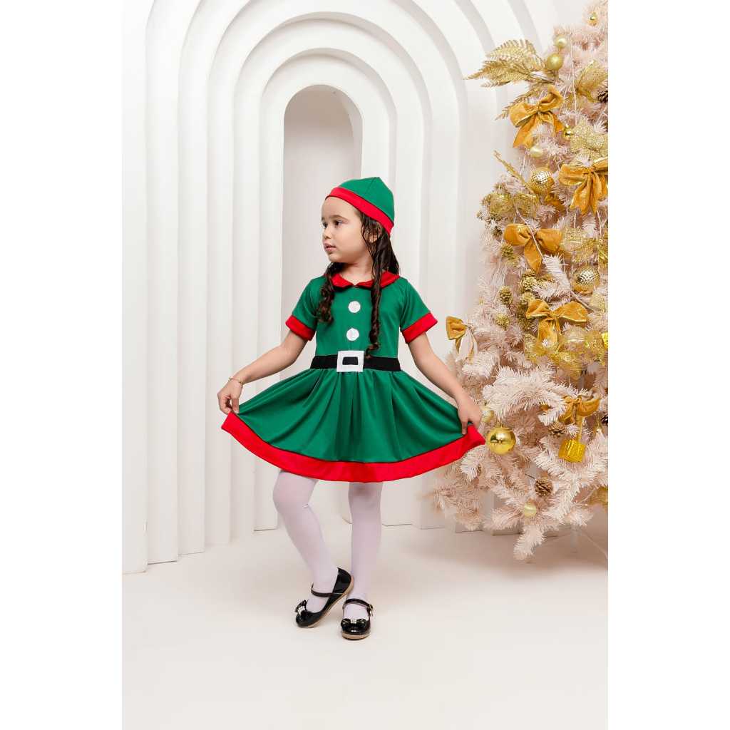 Papai Noel Roupas Natal Infantil Kit Vestido Mamãe Noel E Papai