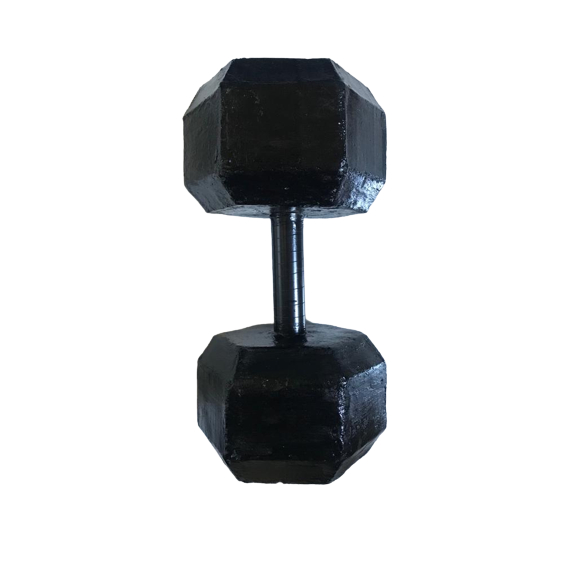 Halter 20kg Sextavado de Concreto "UNIDADE" - Treino em Casa Musculação Academia - Crossfit Funciona-l Peso Para Braço - Exercícios
