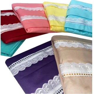 Jogo de Lençol Malha 100% Algodão Golden (Solteiro, Casal, Queen, King) em Oferta na Shopee