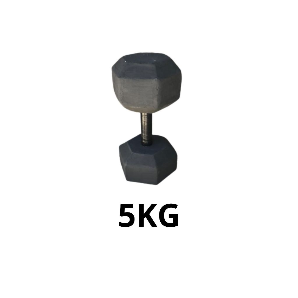 Halter de 5 kg - halter sextavado profissional de cimento - unidade ...