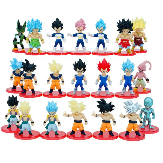 Action Figure Mini Dragon Ball Decoração Enfeite Coleção (21 peças no total)