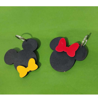 40 Chaveiros aniversario Mickey & Minnie em MDF