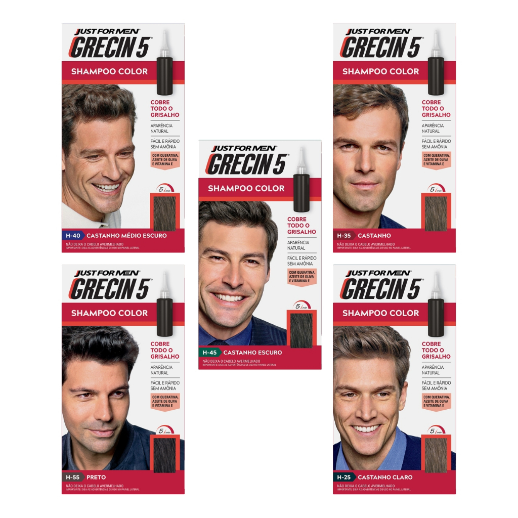 Grecin 5 Shampoo Color Tonalizante A Escolher | Shopee Brasil