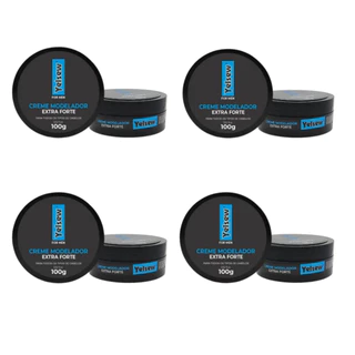 Kit 4 Uni Creme Modeladore Extra Forte Yelsew 100g