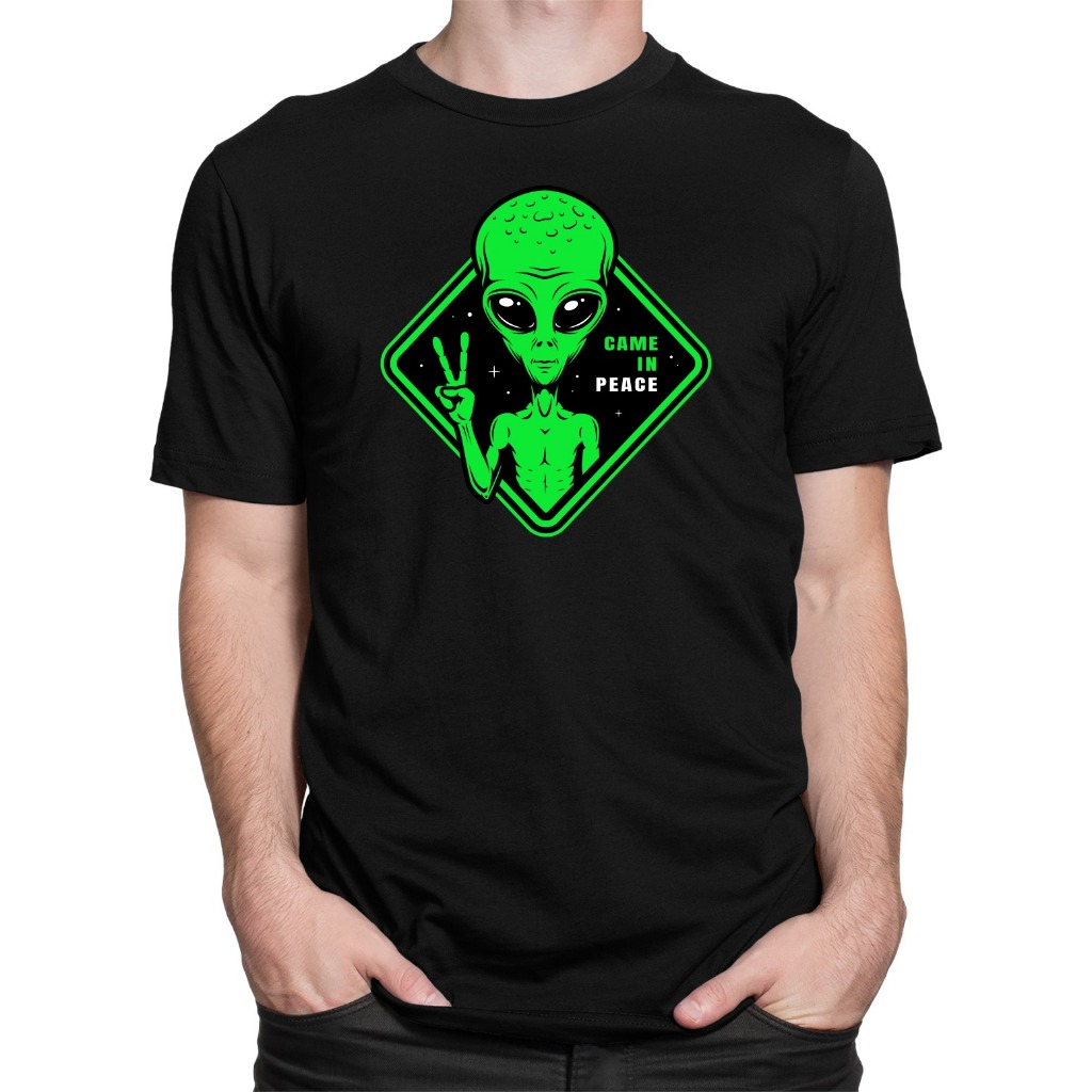 Camiseta Geek Et Alien Alienígena Came In Peace Camisa Masculina