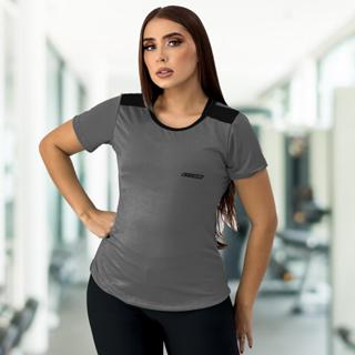 Kit 3 Camiseta Feminina Estampada Fitness Blusa Academia Caminhada Treino  Musculação Dry Fit Gênero:feminino;Cor:Azul;Ta