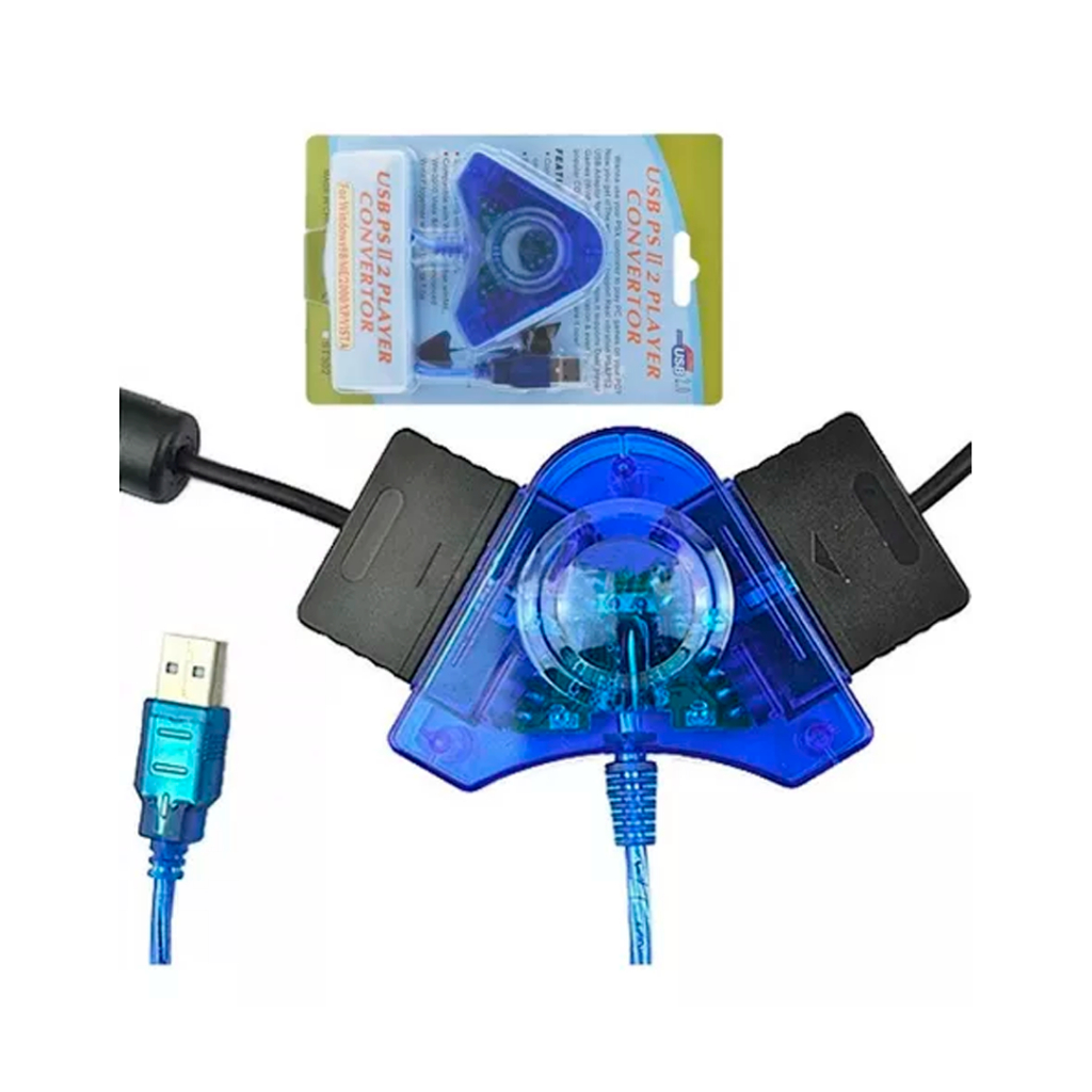 Adaptador conversor Playstation 2, Duas Saídas USB PS2 & PSX para PC e ...