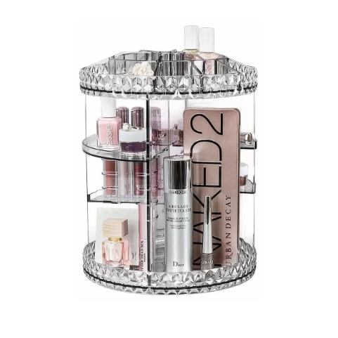 Imagem do produto Organizador De Maquiagem Cosmético Acrílico Giratório 360º Espaçoso Envio Imediato na loja Shopee