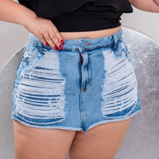 Calça Jeans Mom Feminino Plus Size Azul Claro Premium