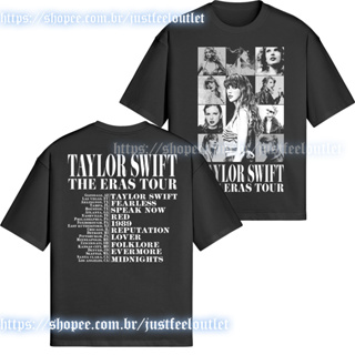 Camiseta T-shirt Unissex Algodão Taylor Swift Eras 90