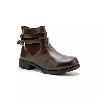 Coturno feminino bota cano curto casual botinha salto baixo confortavel