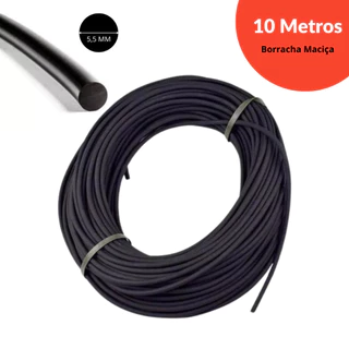 Borracha Cordão Para Tela Mosqueteira 5,5mm Com 10 metros