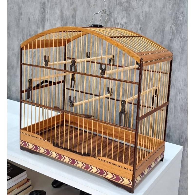 GAIOLA PAPA CAPIM LUXO COLEIRO 6 POLEIROS