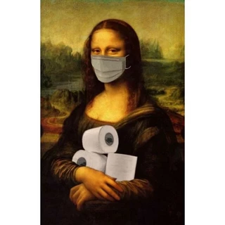 Quadro Decorativo monalisa banheiro placa decorativa mdf