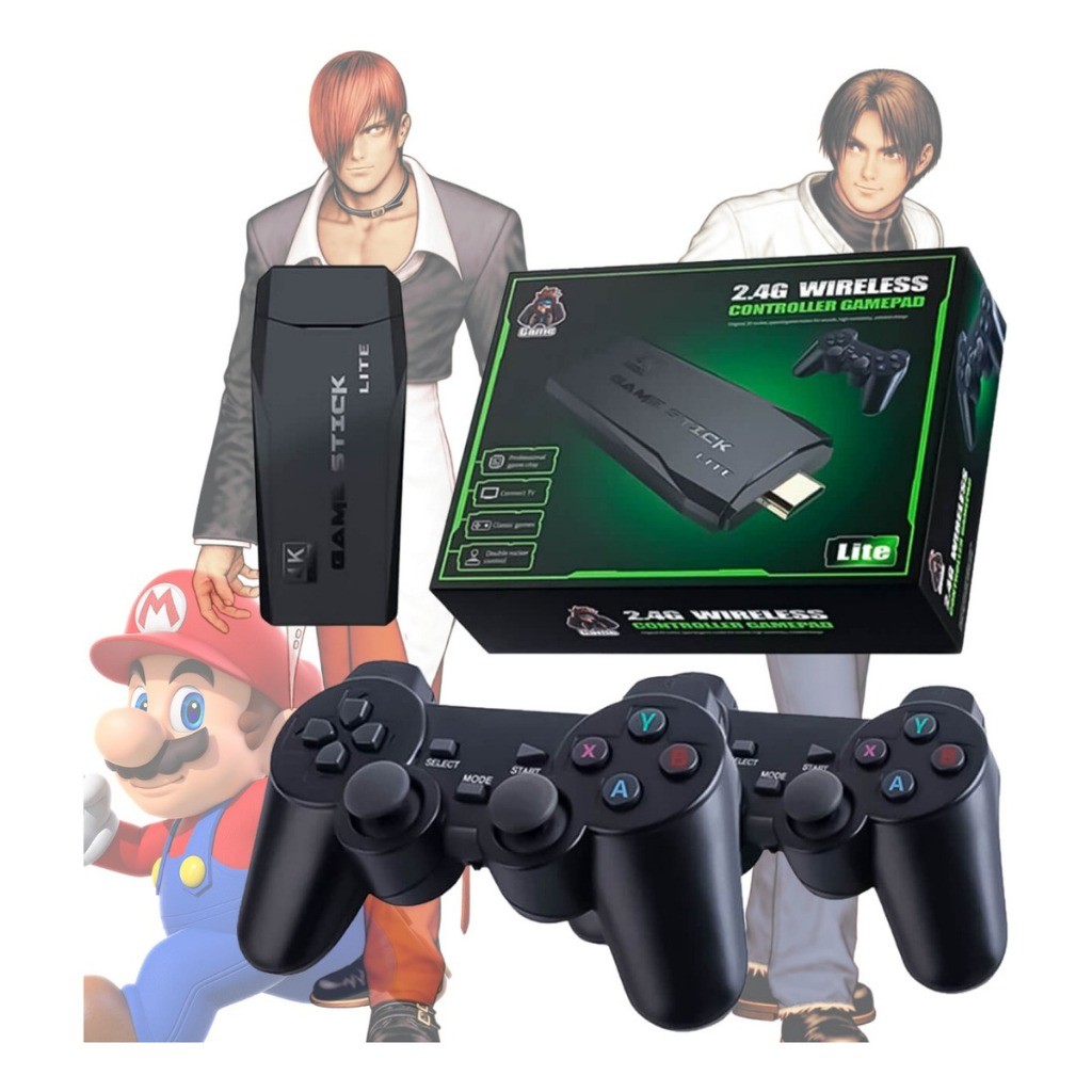 Console Mini Vídeo Game Stick 10.000 Jogos Antigos Retrô 4k Hd Minigame