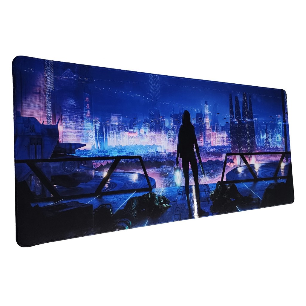 Mouse Pad (Tapete Pad) com Apoio Ergonômico e Base Emborrachada