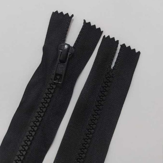 Zíper Tratorado 20cm #5 Preto - 5 Unidades