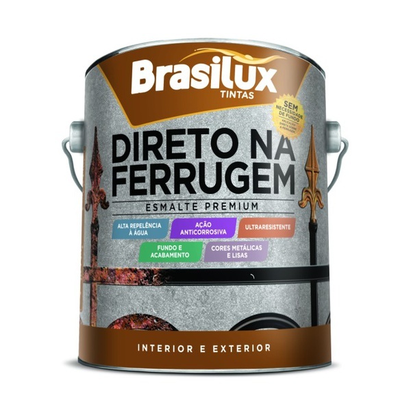 Tinta Esmalte Direto na Ferrugem Brasilux 900ml