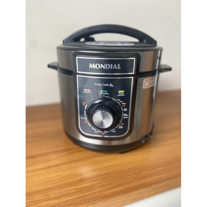 Panela De Pressão Elétrica Pratic Cook Pe-47-3l-i Mondial Frequência 60Hz  220V