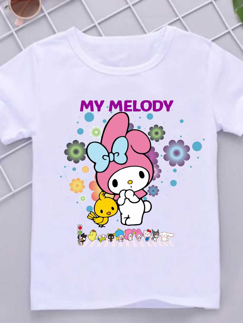 トップス SanrioxALEXIA STAM My Melody Tee Kids S Camiseta infantil MY MELODY SANRIO família Hello Kitty | Shopee Brasil