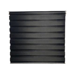 Persiana Rolo Duplo Zebra Preta 120 (L) x 160 (A) Cortina Rainbow Double Vision 1,20 X 1,60