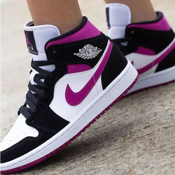 Tênis Nike Air Jordan Feminino Preto Sola Rosa Cano Alto Cano Baixo Botinha Low Promoção