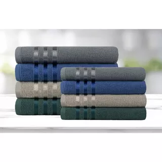 kit 5pçs Toalhas de Rosto Cores Sortidas Simples 45x60cm 100% Algodão Coleção Jade
