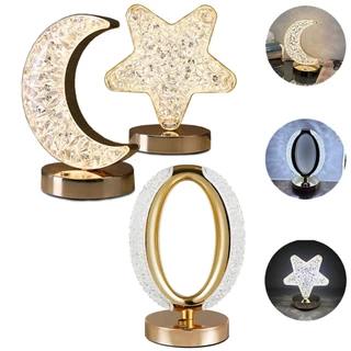 Luminaria Crystal Touch Leitura Abajur Usb Carregável 3 Cor