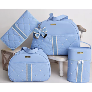 Kit Bolsas de Bebê Térmicas Para Maternidade Com Pérolas e Laço em Oferta na Shopee