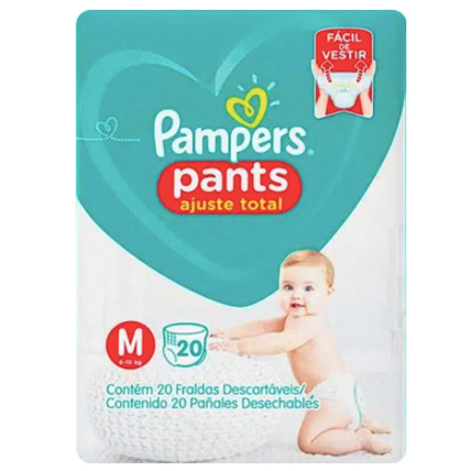 Fralda Pampers Pants Ajuste Total M - 20 Unidades | Shopee Brasil