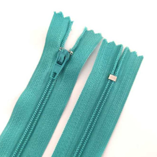 Zíper Nylon Comum 20cm Verde Médio