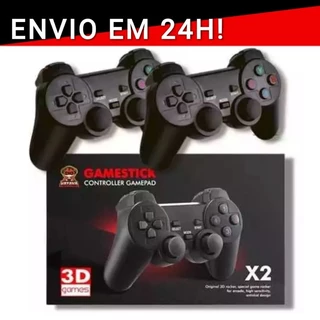 GAME STICK GD10 3D + 40 MIL JOGOS COM 2 CONTROLE SEM FIO