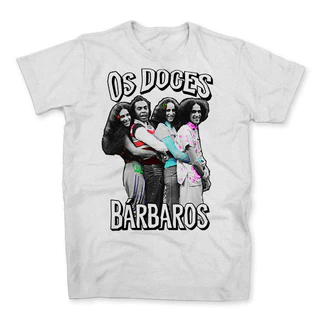 Camiseta Algodao Os Doces Barbaros Maria Bethania Caetano Veloso Gilberto Gil Gal Costa MPB Unissex