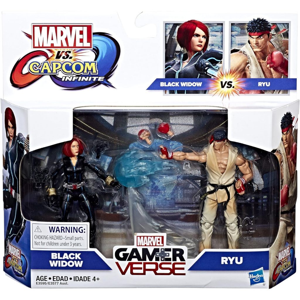 Hasbro Marvel Gamer Verse Black Widow Vs Ryu | Shopee Brasil