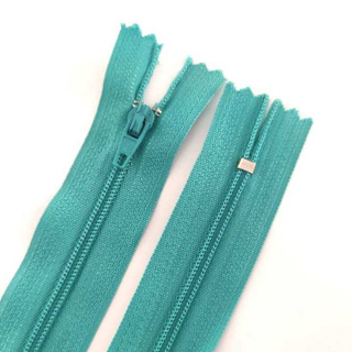 Zíper Nylon Comum 18cm Verde Médio - 10 Unidades