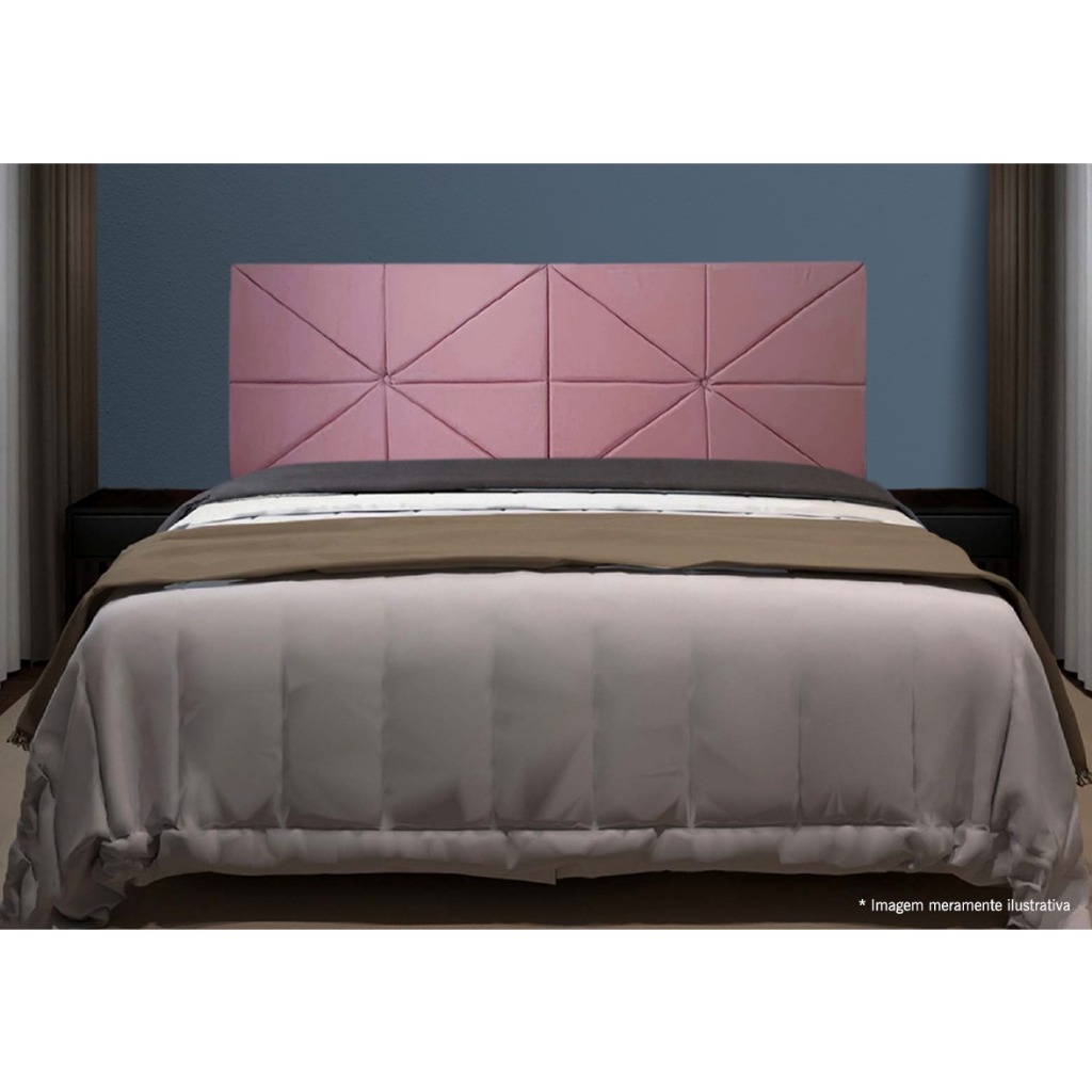 Cabeceira De Cama Box Estofada Suede King 2 m x 56 cm Thays Varias Cores