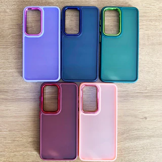Capa Acrílico Fosca Metalizada Para Samsung A32 4G/A04S/A13 4G/A13 5G/A24/A52/A34 5G/A53/54 5G/A73/A71Detalhe Metalizado