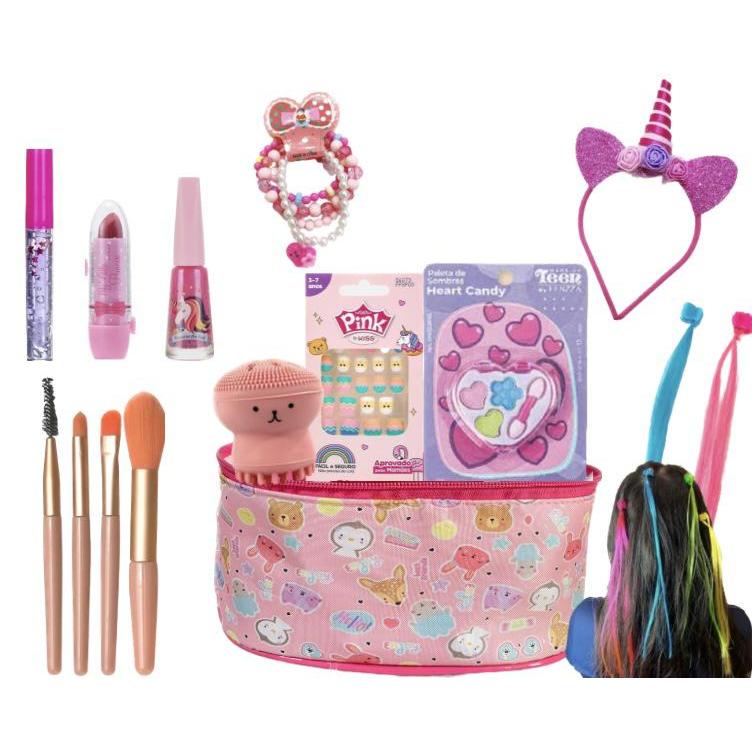 Brinquedo Infantil Kit Maquiagem para Boneca Little Beauty BAR-14222 -  Maquiagem Virtual