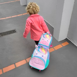 Kit Mochila de Rodinha Infantil + Lancheira Térmica Escolar Animais 3D Clio Pets Zoo p/ Escola Creche Bebês Crianças Meninos e Meninas Volta as Aulas 2024