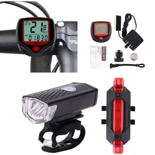 Kit Lanterna E Farol Bicicleta Bike Luz Ultra Led A Prova D