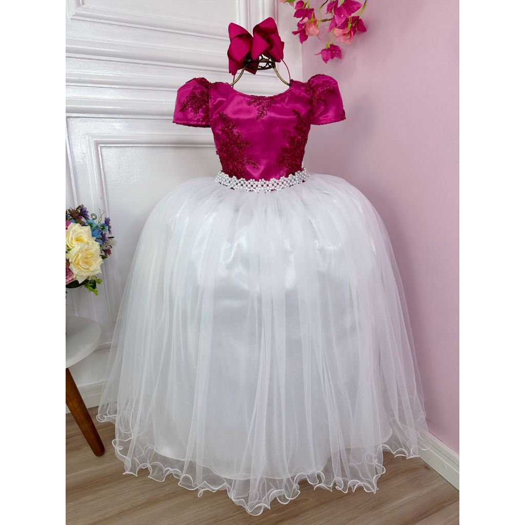 Vestido Infantil Princesa Social Eventos Com Envio Rápido