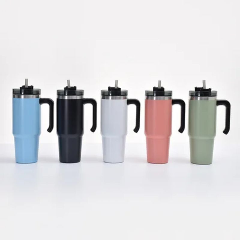 Caneca Térmica Stanley 900ml Com Alça E Canudo,Copo Inoxidável