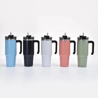 Caneca Térmica Stanley 900ml Com Alça E Canudo,Copo Inoxidável