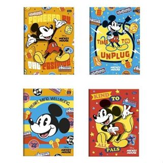 Kit 4 cadernos pequenos mickey vintage capa dura 1/4