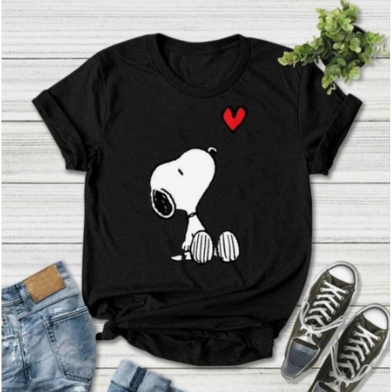 T-shirt Feminina - Snoopy Plus Size - Amor - Barbie Camiseta - Baby Look  Camisa Flor em Malha