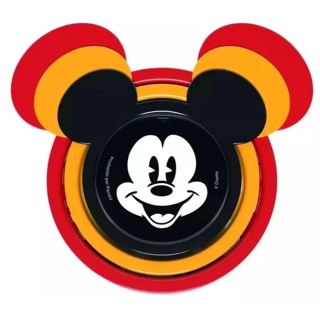Kit 3 Potes Mickey Empilhável Lancheira Infantil Vasilha, Porta Condimentos