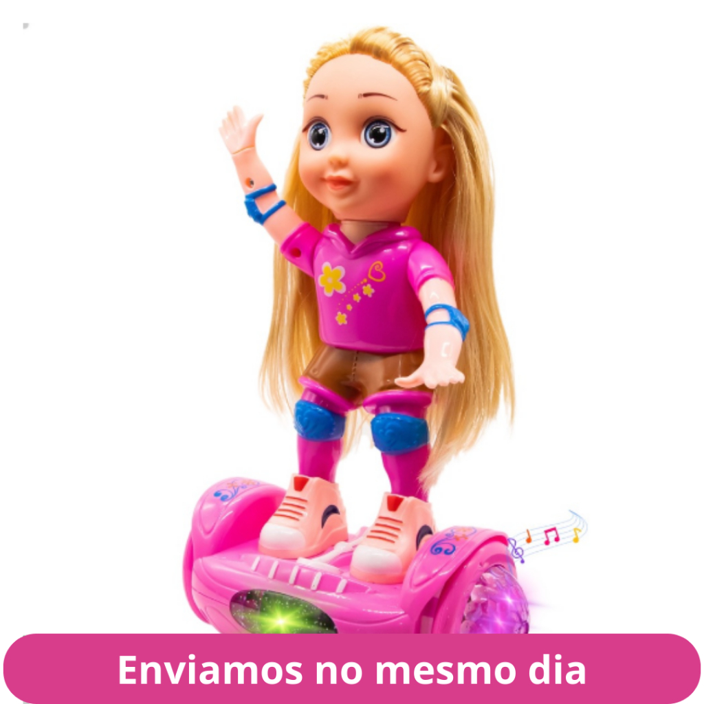 Boneca Infantil Hoverboard Bate Volta Luz E Som 360 Graus Menina ...
