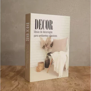 Kit 3 Livro Caixa Decorativo Fake Pequeno